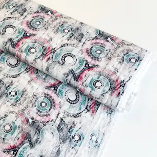 Wiskoza RAYON POPLIN Patchwork pattern design B digital print