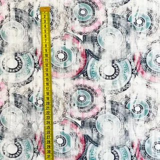 Wiskoza RAYON POPLIN Patchwork pattern design B digital print