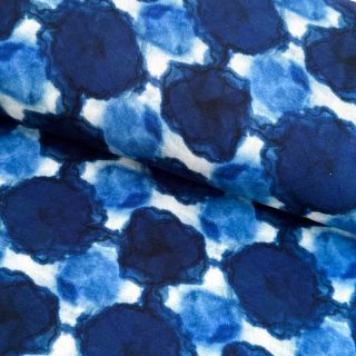 Dzianina VISCOSE LYCRA HEAVY Indigo design B digital print