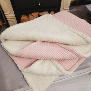 Bavlna s vaflovou väzbou bleached rose