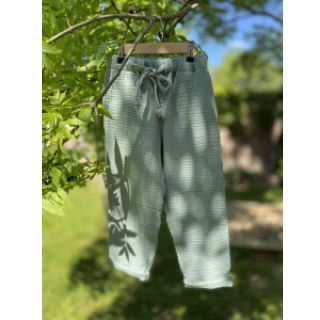 Muślin double gauze green ORGANIC