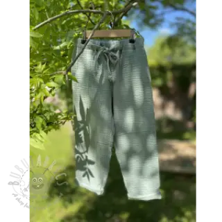 Muślin double gauze green ORGANIC