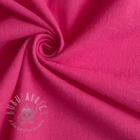 Bawełniana tkanina z lnem fuchsia