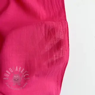 Bawełniana tkanina z lnem fuchsia