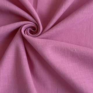 Bawełniana tkanina z lnem dark pink