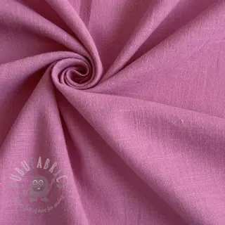 Bawełniana tkanina z lnem dark pink