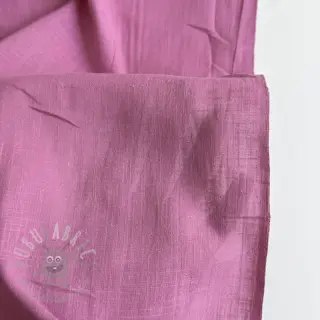 Bawełniana tkanina z lnem dark pink