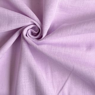 Tkanina bawełniana z lnem lilac