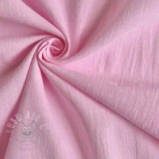 Bawełniana tkanina z lnem pink