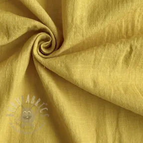 Bawełniana tkanina z lnem ochre
