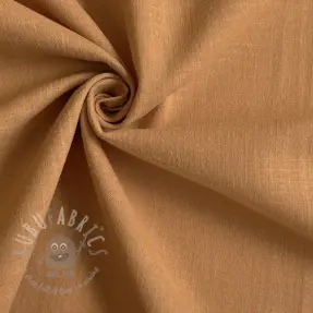 Bawełniana tkanina z lnem cognac