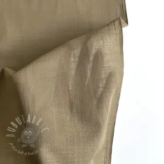 Bawełniana tkanina z lnem taupe