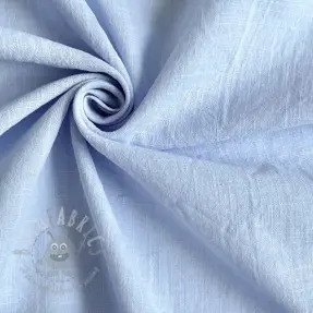 Bawełniana tkanina z lnem light blue
