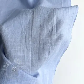 Bawełniana tkanina z lnem light blue