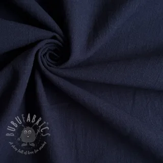 Bawełniana tkanina z lnem dark blue