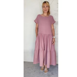 Podwójna gaza/muslin light lilac