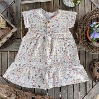 Muślin double gauze Lovely meadow white