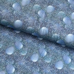 Dzianina Shimmer shell blue digital print