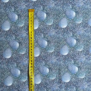 Úplet Shimmer shell blue digital print