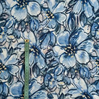 Dzianina VISCOSE LYCRA HEAVY Pretty in blue design B digital print