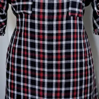Muślin double gauze Double sided Checks navy