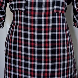 Muślina podwójna Double sided Checks navy