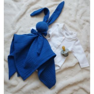 Muślina podwójna cobalt
