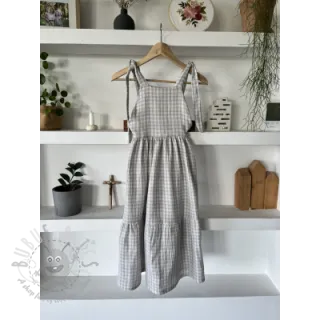 Muślin double gauze Double sided CHECKS MINI grey