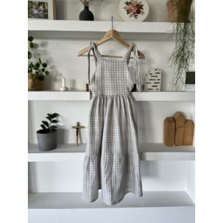 Muślin dwustronny CHECKS MINI grey