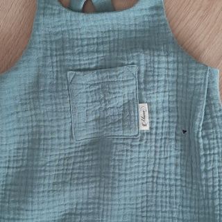 Muślin double gauze green ORGANIC