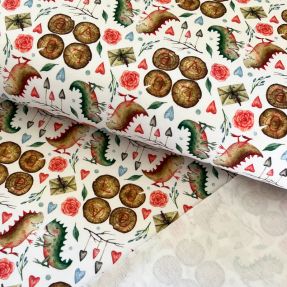 Dzianina dresowa Fruits and colours design A digital print