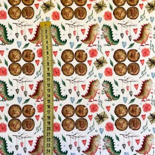Dzianina dresowa Fruits and colours design A digital print