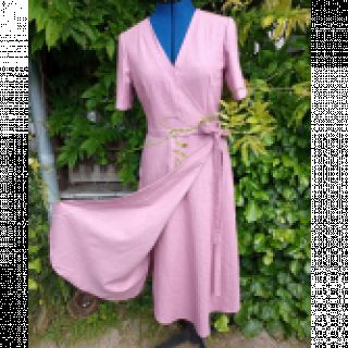 Len enzymatycznie prany mauve