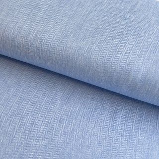 Len bawełna Fishbone light blue