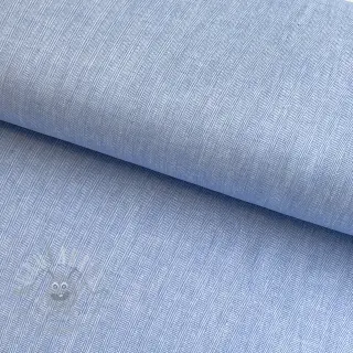 Len bawełna Fishbone light blue
