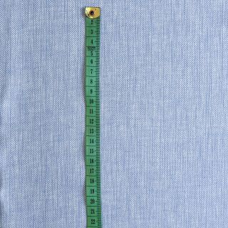 Len bawełna Fishbone light blue