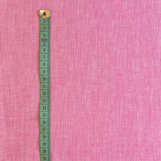 Len bawełna Fishbone fuchsia