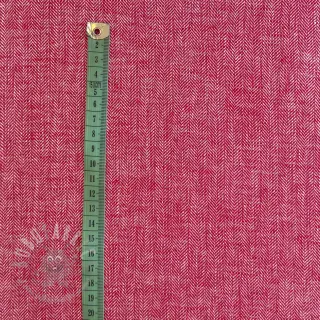 Len bawełna Fishbone red
