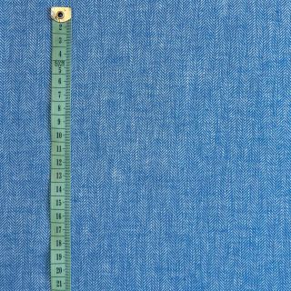 Len bawełna Fishbone cobalt