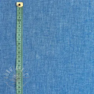 Len bawełna Fishbone cobalt