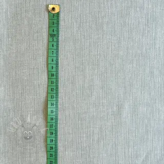 Len bawełna Fishbone light mint
