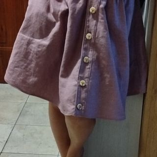 Len enzymatycznie prany mauve