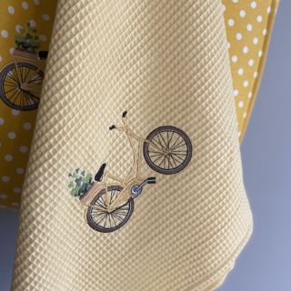 Wafel bawełniany soft yellow