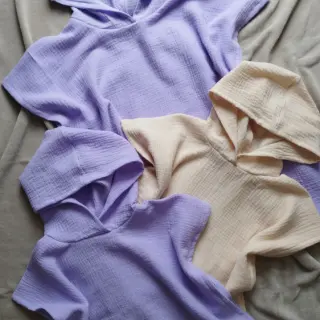 Muślin double gauze bright violet
