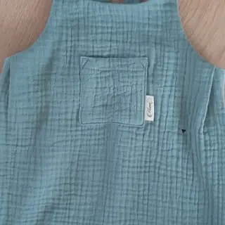 Muślin double gauze green