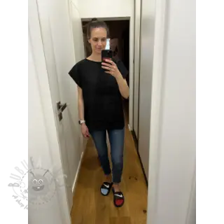 Len enzymatycznie prany black