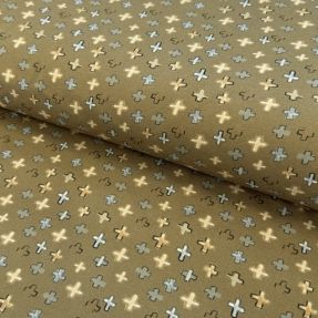Dzianina Plusses brown digital print