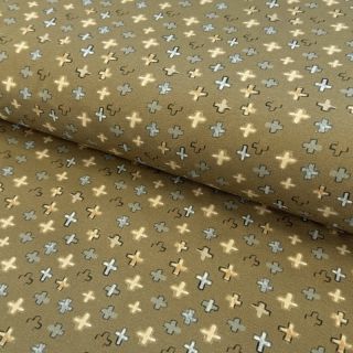 Dzianina Plusses brown digital print