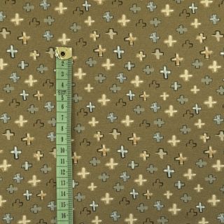 Dzianina Plusses brown digital print