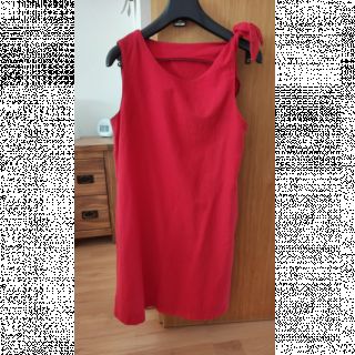 Bawełniana tkanina z lnem marlboro czerwona